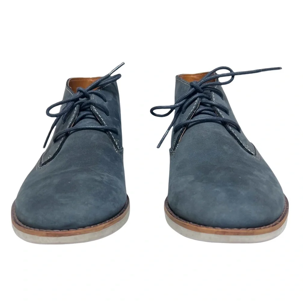 CLARKS‎ Franson Top Navy Nubuck Boots. Size 7.5